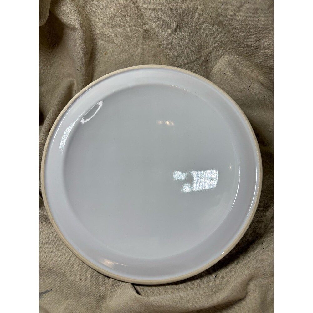 Lattice Pie Dish With Lid White Ceramic Modern Vintage Woven Look 694 - Picture 4 of 9